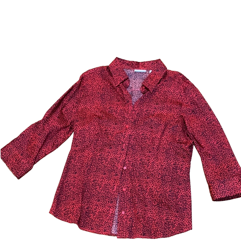Red Leopard Print Xl Shirt in box 24